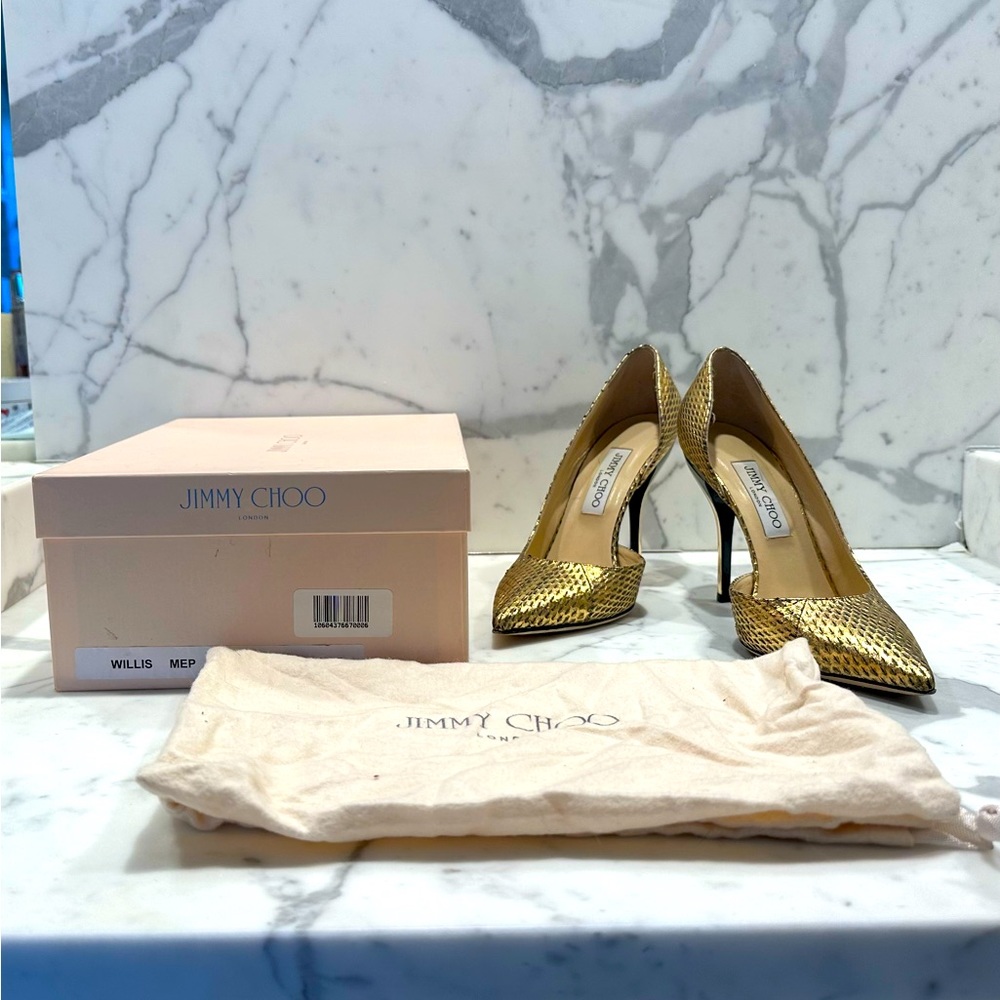 Jimmy Choo Metallic Gold Pump